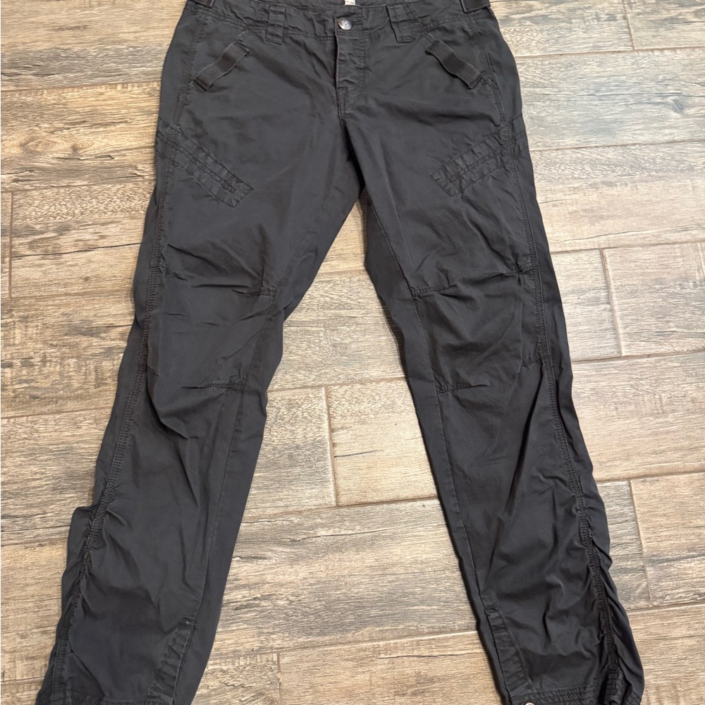 We The Free Army Green Gathered Detail Straight Leg